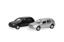 Herpa 066952 - N - VW Golf IV - schwarz/silber (2 Stück)
